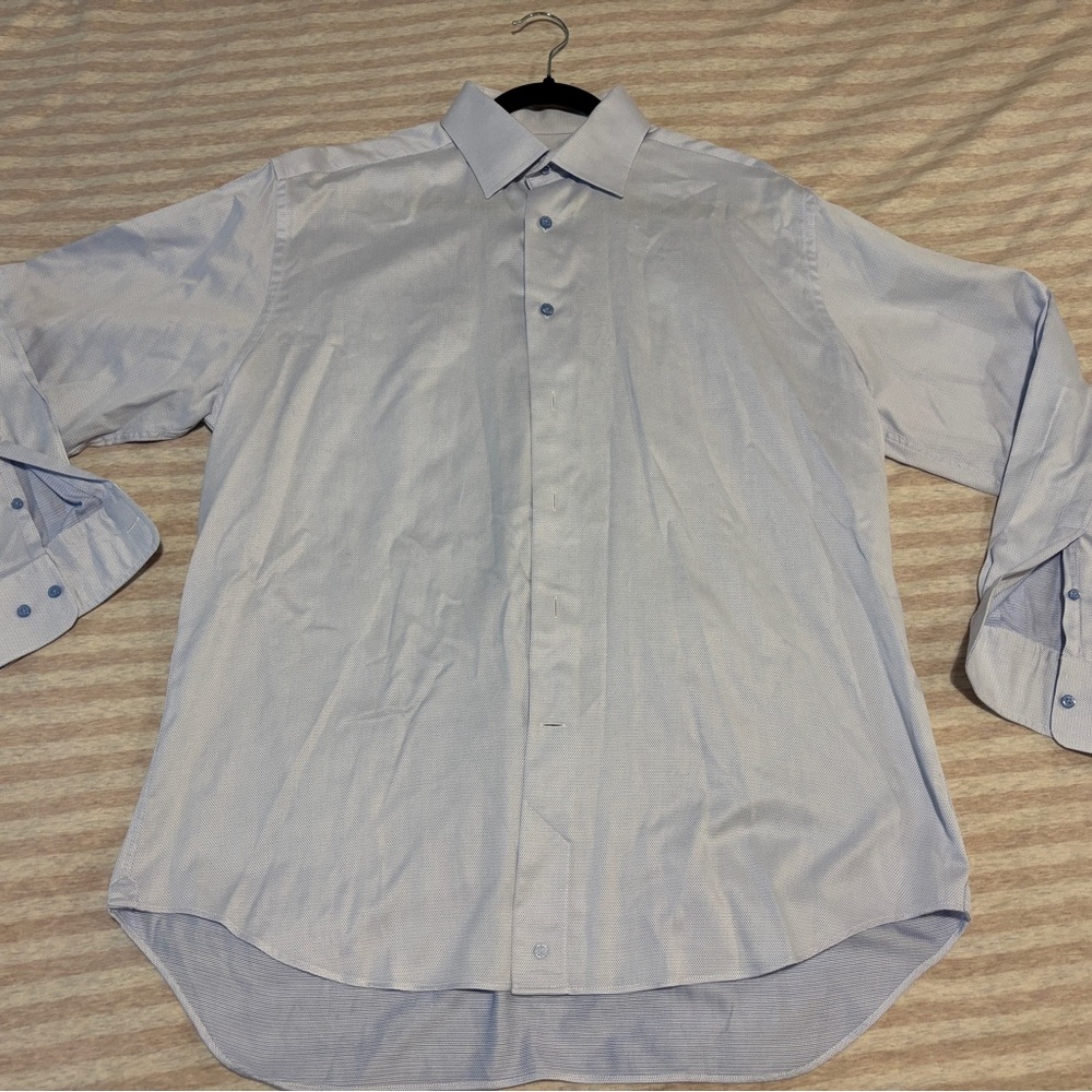 David Donahue Light Blue Men's Dress Shirt